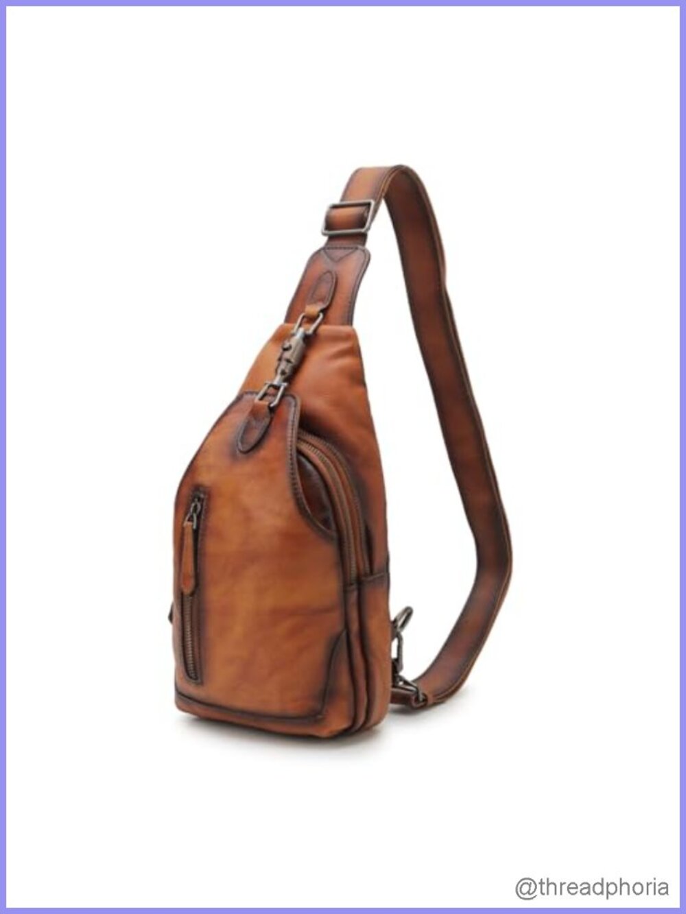Genuine Leather Sling Bag Crossbody Shoulder Chest Pack